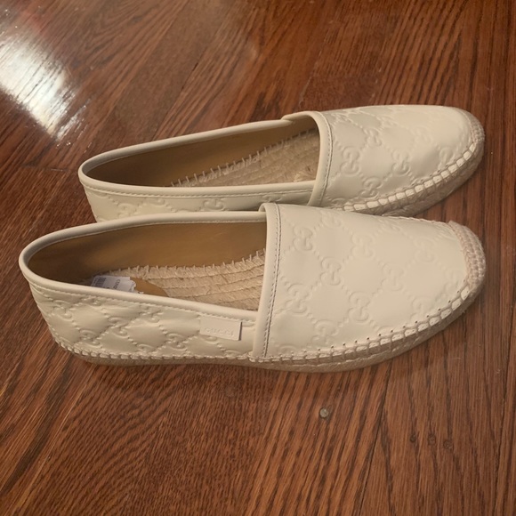 Gucci white leather GG Espadrilles - Picture 6 of 6